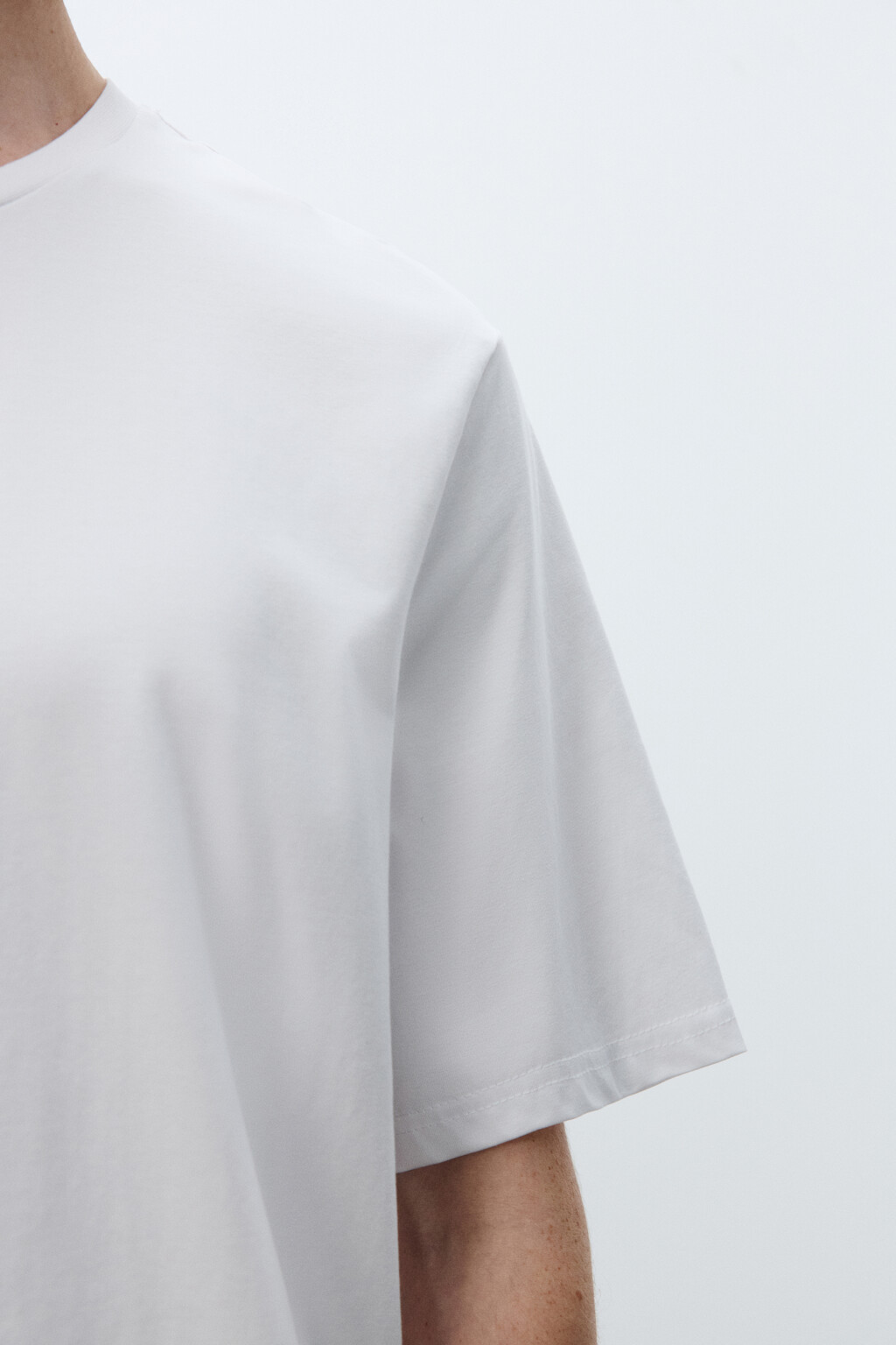 Футболка хлопковая базовая - цвет белый - 6