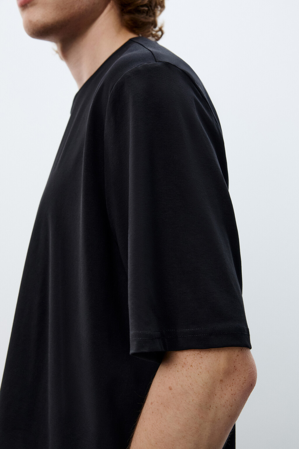 Футболка хлопковая базовая - цвет черный - 6