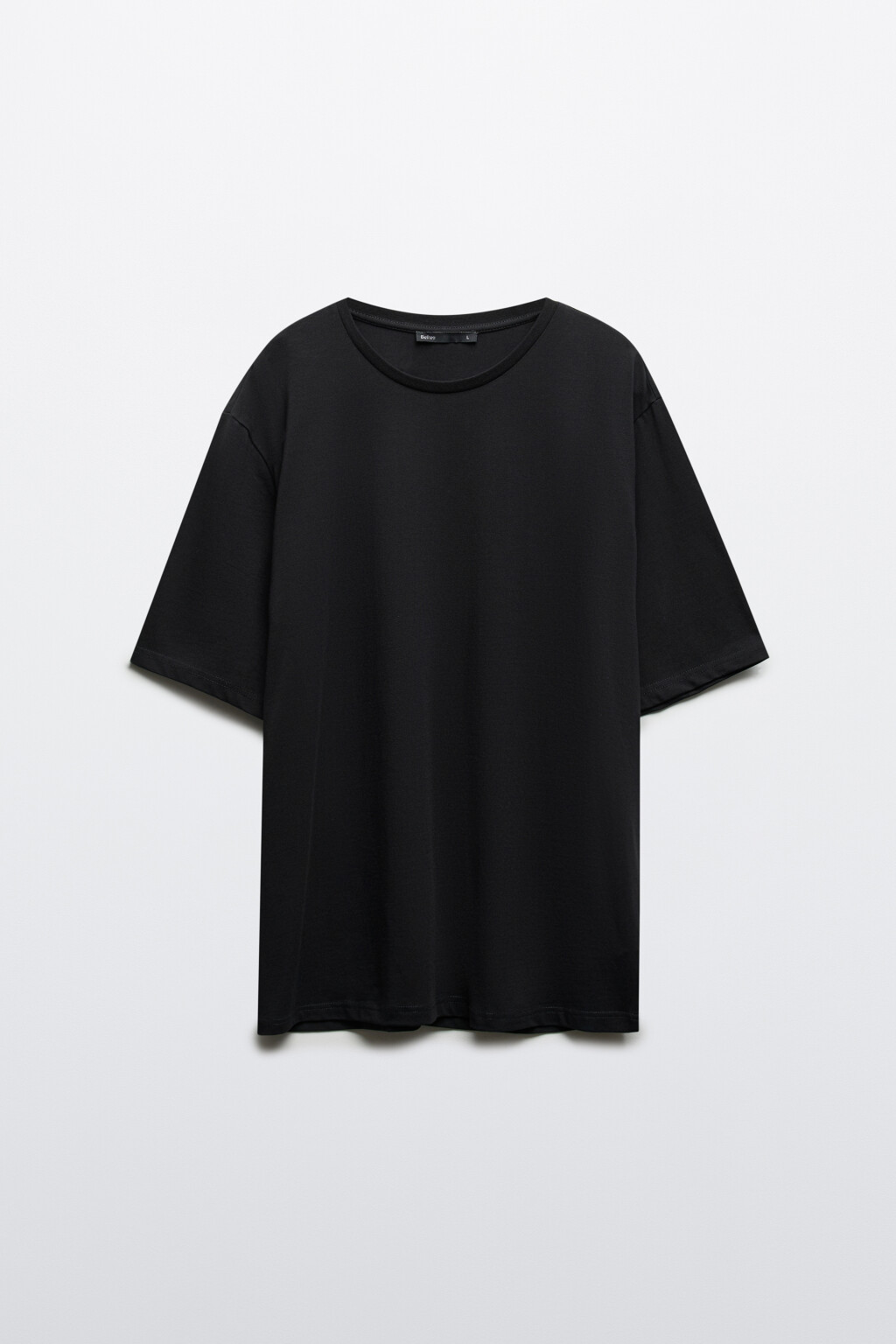 Футболка хлопковая базовая - цвет черный - 1