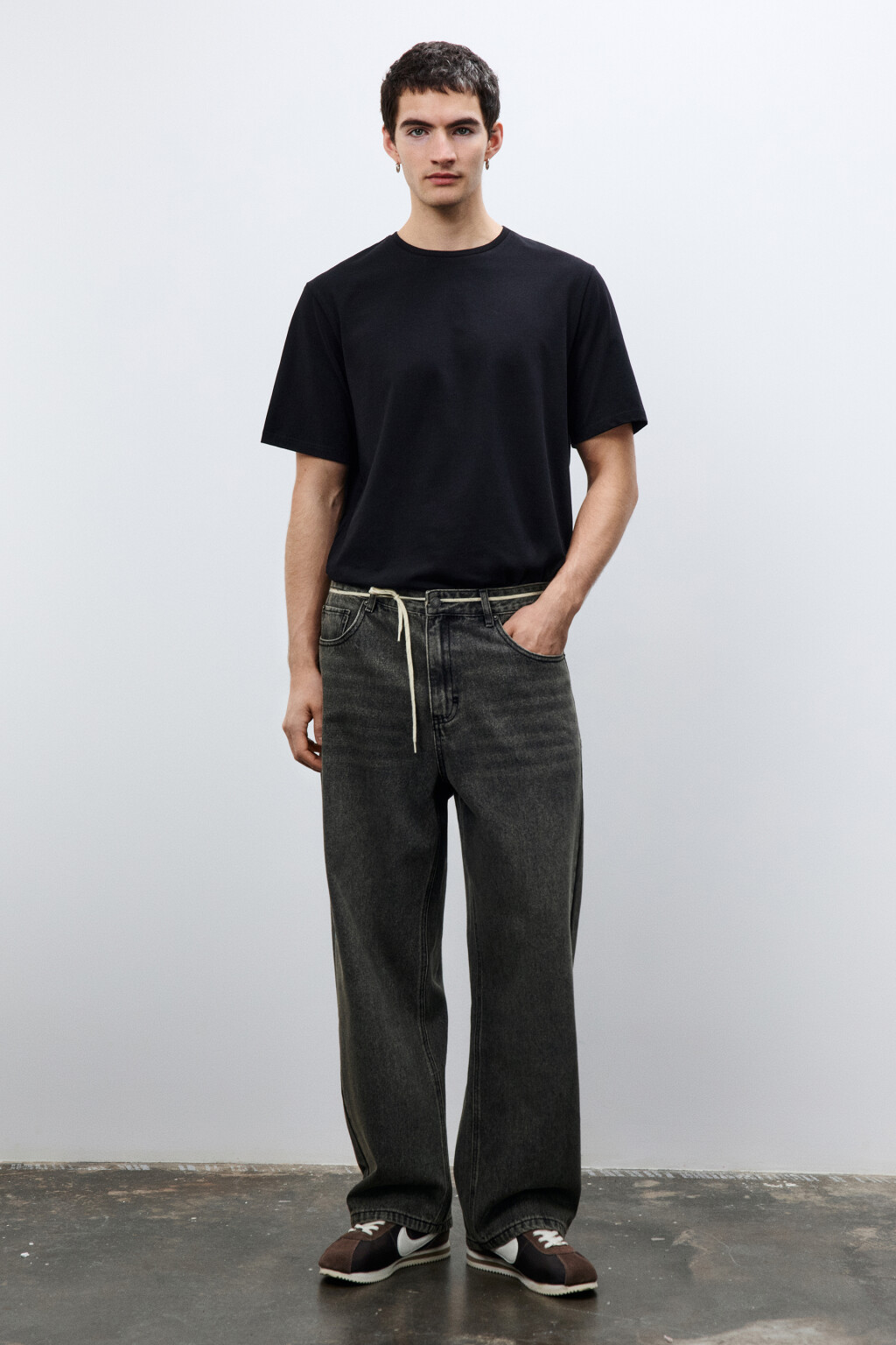 Футболка хлопковая базовая - цвет черный - 5