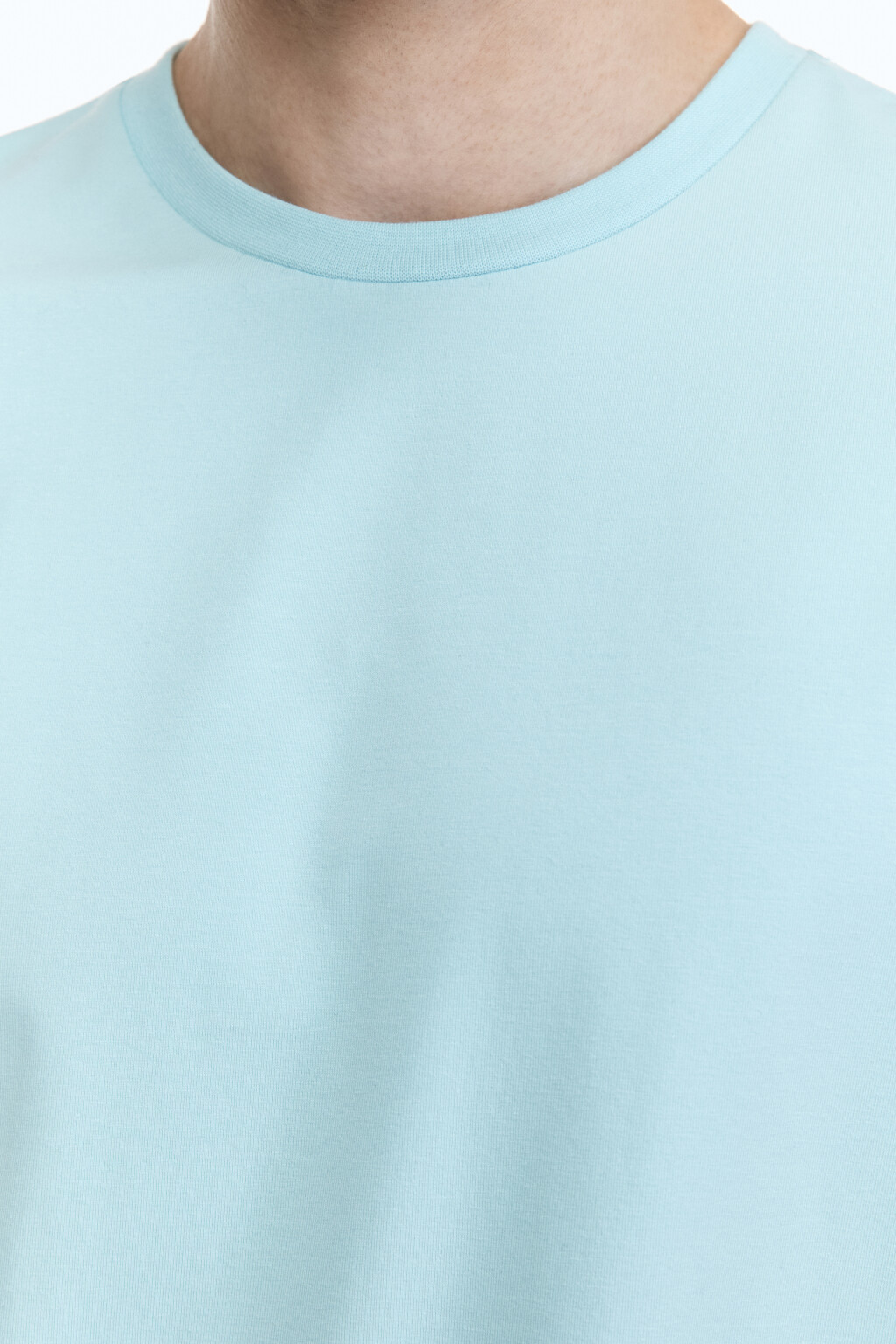 Футболка хлопковая базовая - цвет голубой - 7
