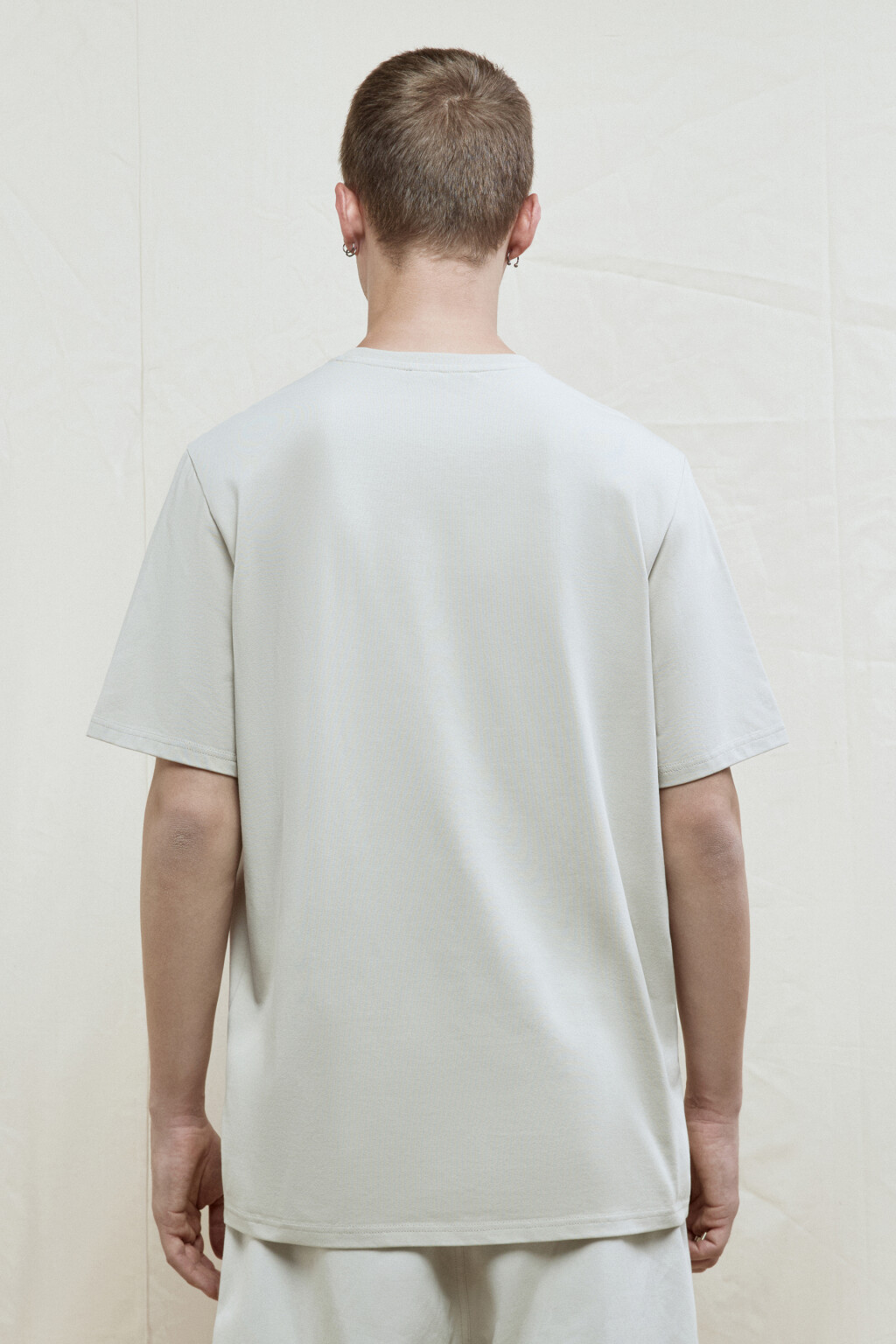 Футболка хлопковая базовая - цвет бежевый - 4