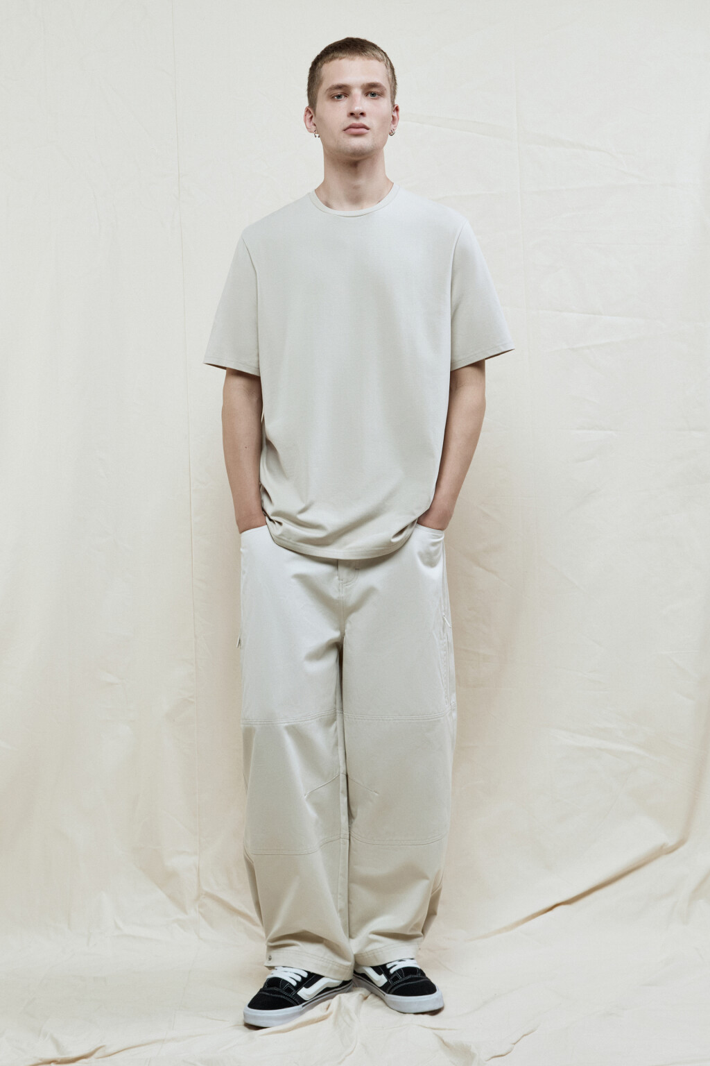 Футболка хлопковая базовая - цвет бежевый - 5