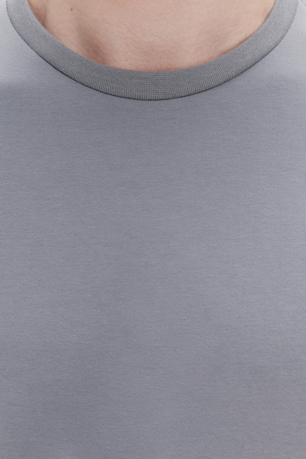 Футболка хлопковая базовая - цвет серый - 5
