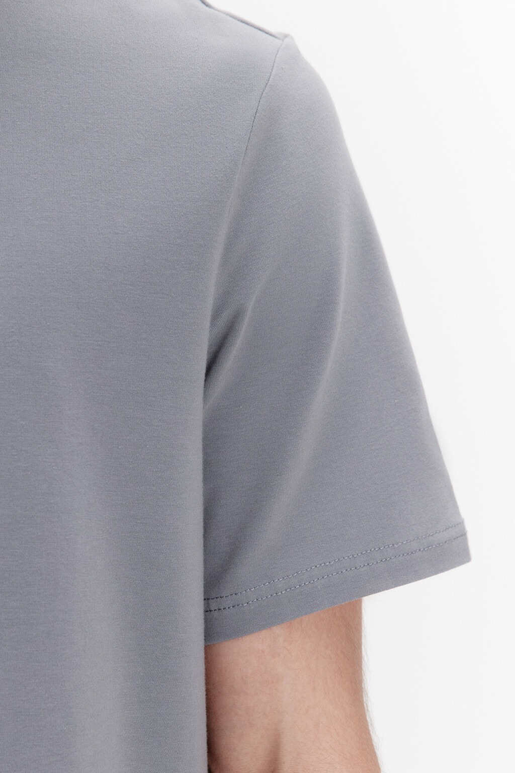 Футболка хлопковая базовая - цвет серый - 6