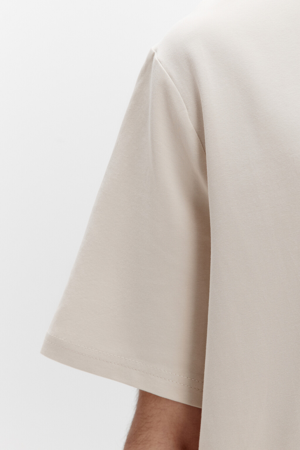Футболка хлопковая базовая - цвет бежевый - 6