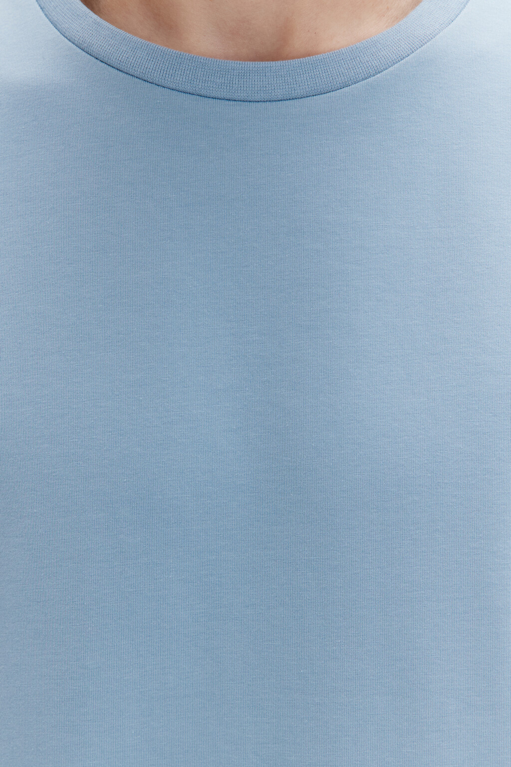 Футболка хлопковая базовая - цвет голубой - 5