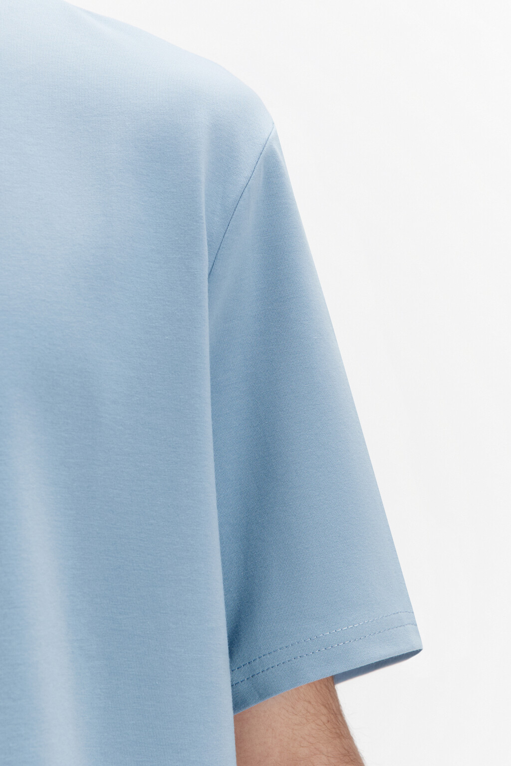 Футболка хлопковая базовая - цвет голубой - 6