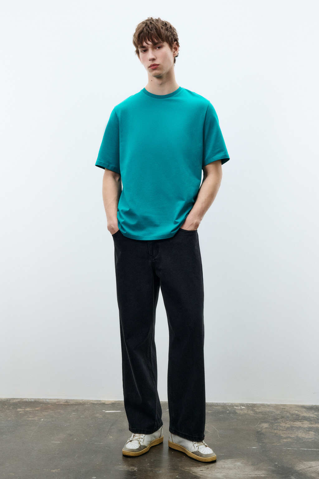 Футболка хлопковая базовая - цвет зеленый - 4