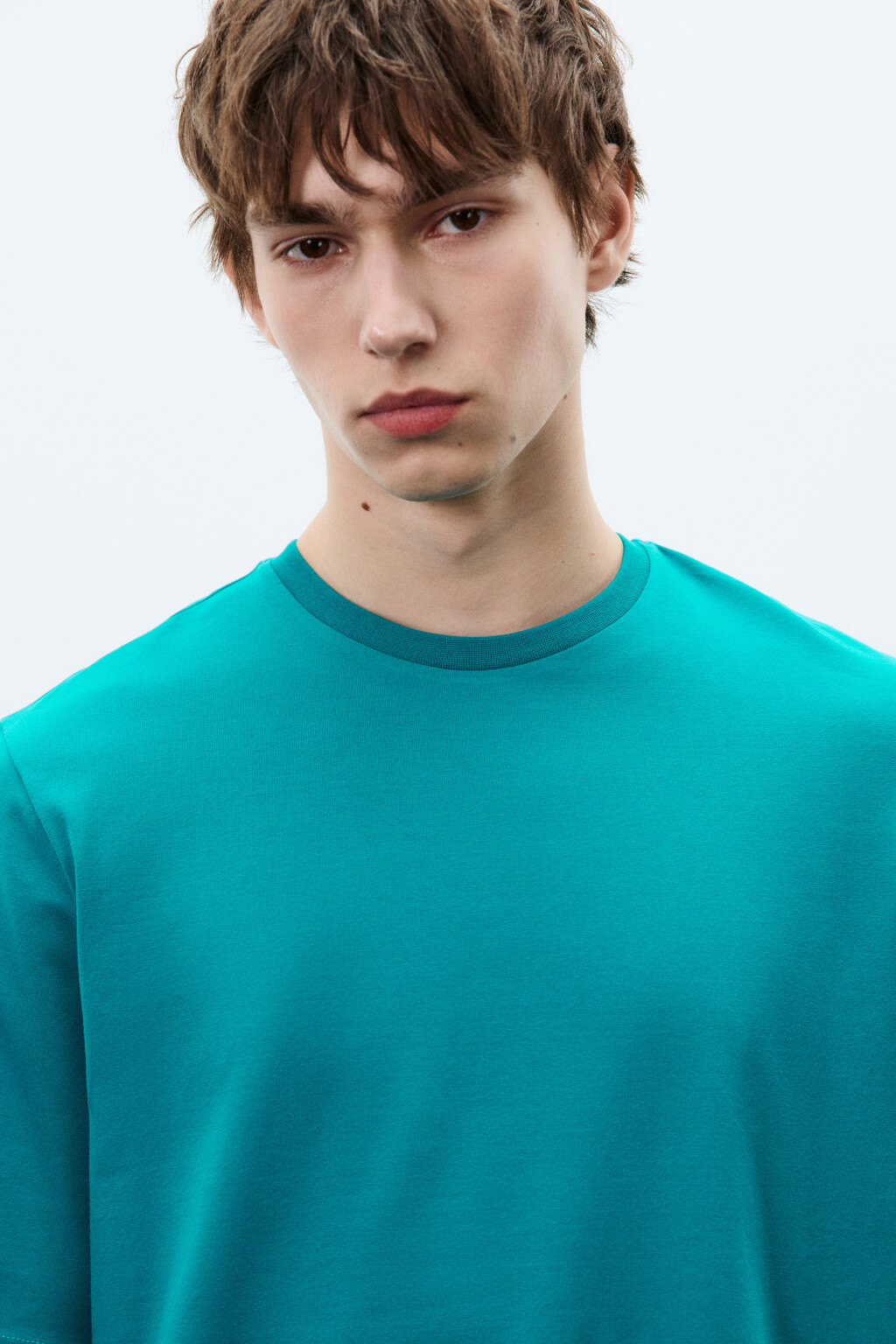 Футболка хлопковая базовая - цвет зеленый - 5