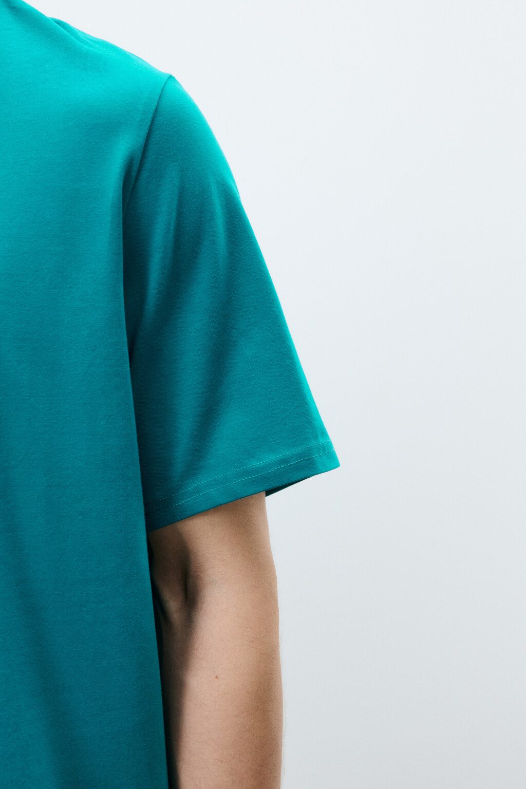 Футболка хлопковая базовая - цвет зеленый - 6