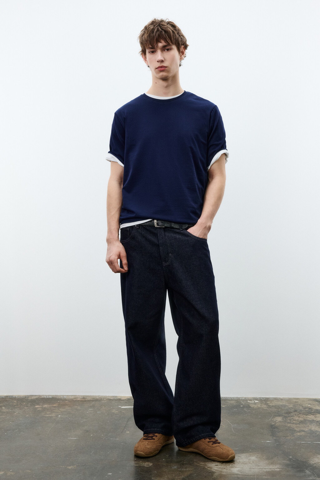 Футболка хлопковая базовая - цвет синий - 4