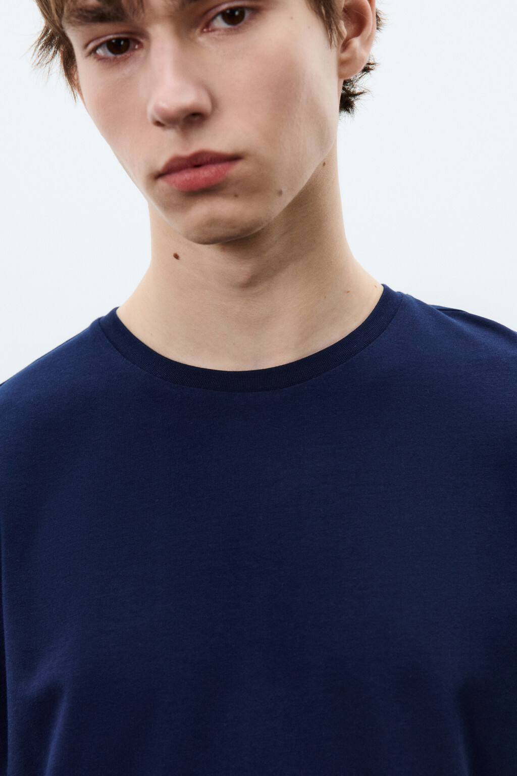 Футболка хлопковая базовая - цвет синий - 5