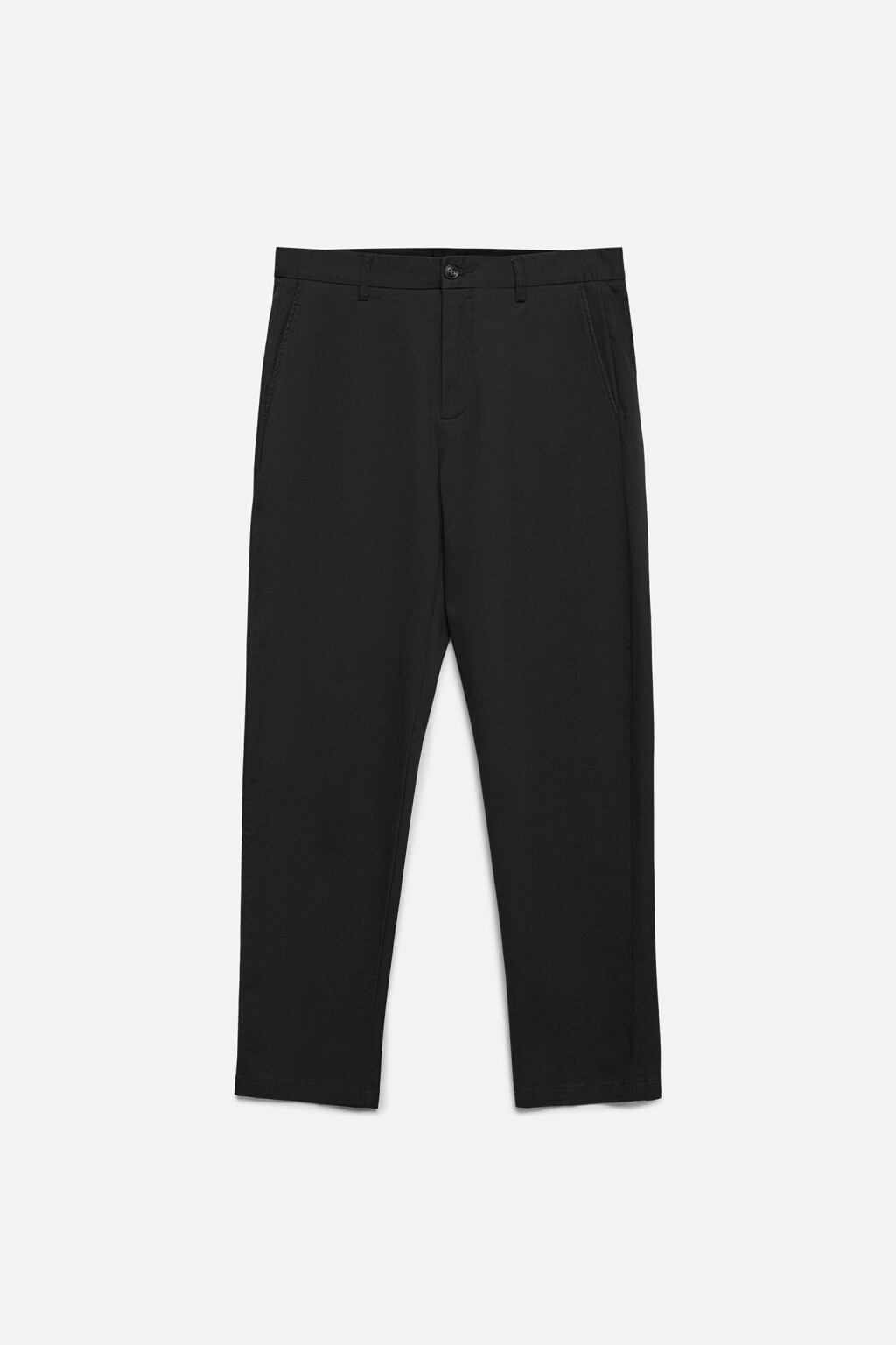 Брюки-чинос костюмные из твиловой ткани - цвет черный - 9
