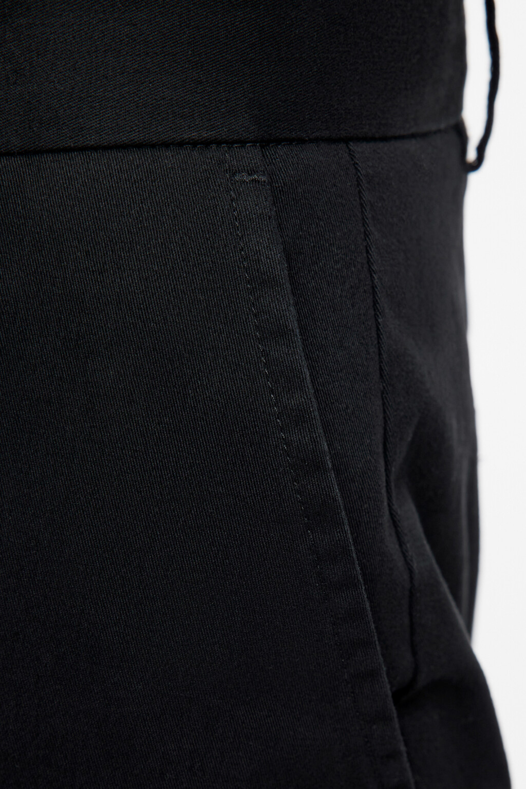 Брюки-чинос костюмные из твиловой ткани - цвет черный - 6