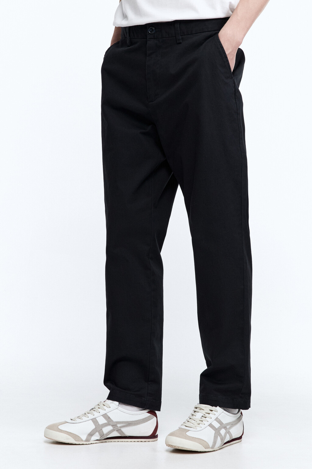 Брюки-чинос костюмные из твиловой ткани - цвет синий - 3