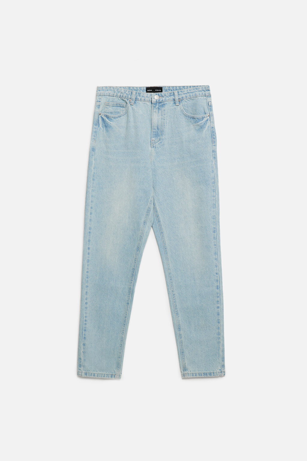 Джинсы tapered зауженные базовые со средней посадкой - цвет голубой - 16