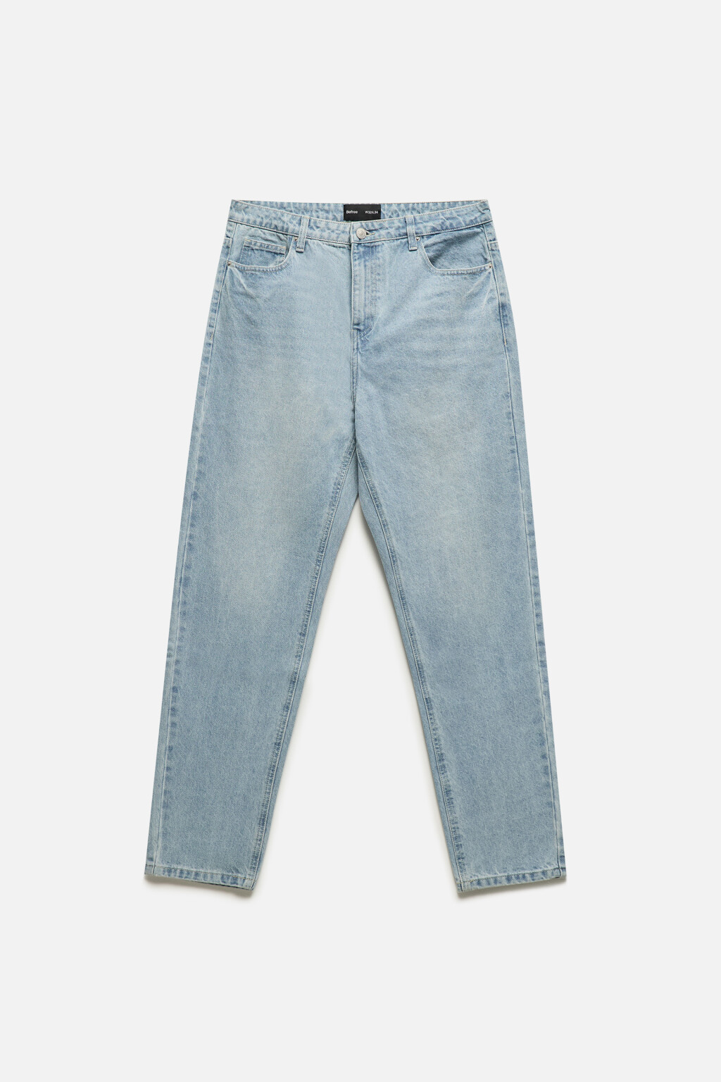 Джинсы tapered fit зауженные со средней посадкой - цвет голубой - 8