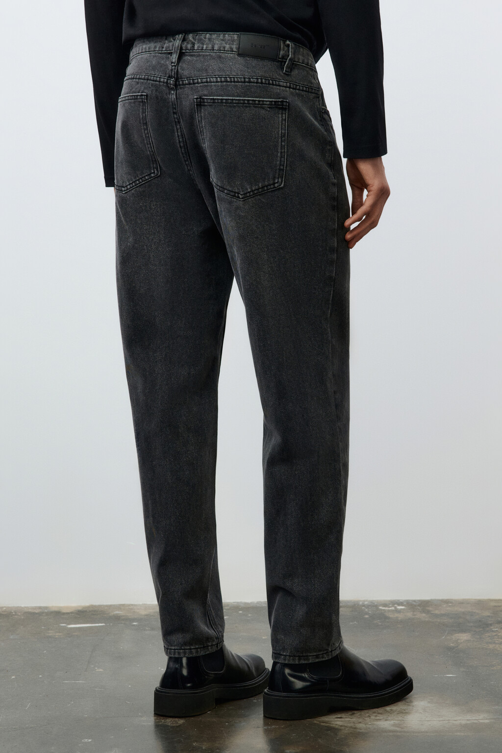 Джинсы зауженные базовые - цвет серый - 3