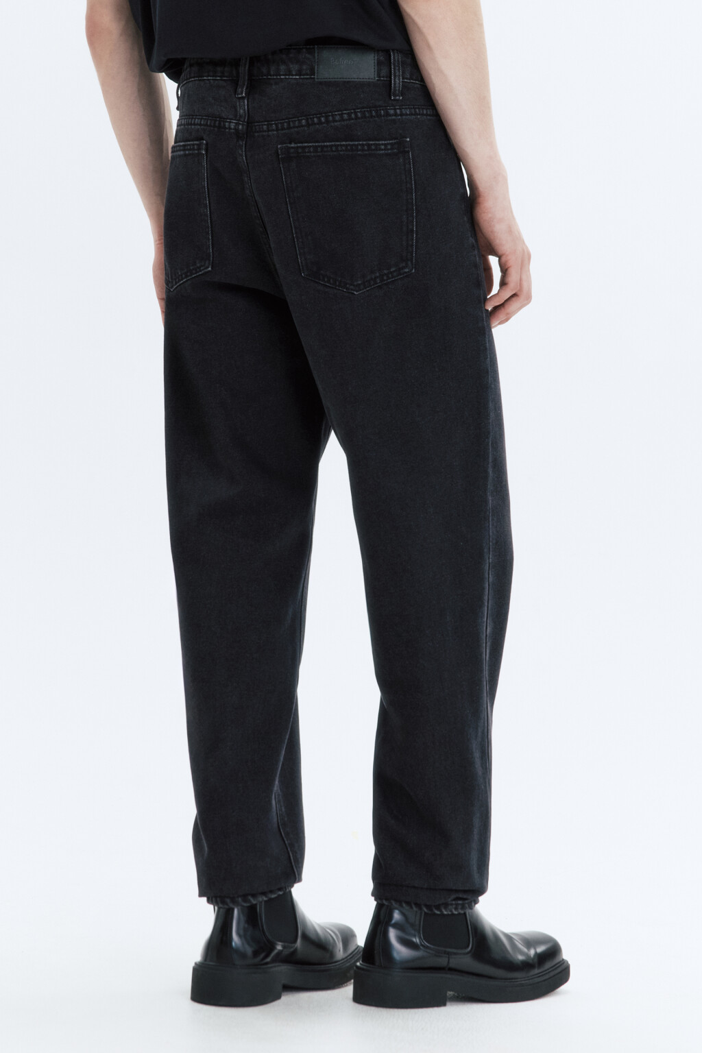 Джинсы tapered fit зауженные со средней посадкой - цвет черный - 4