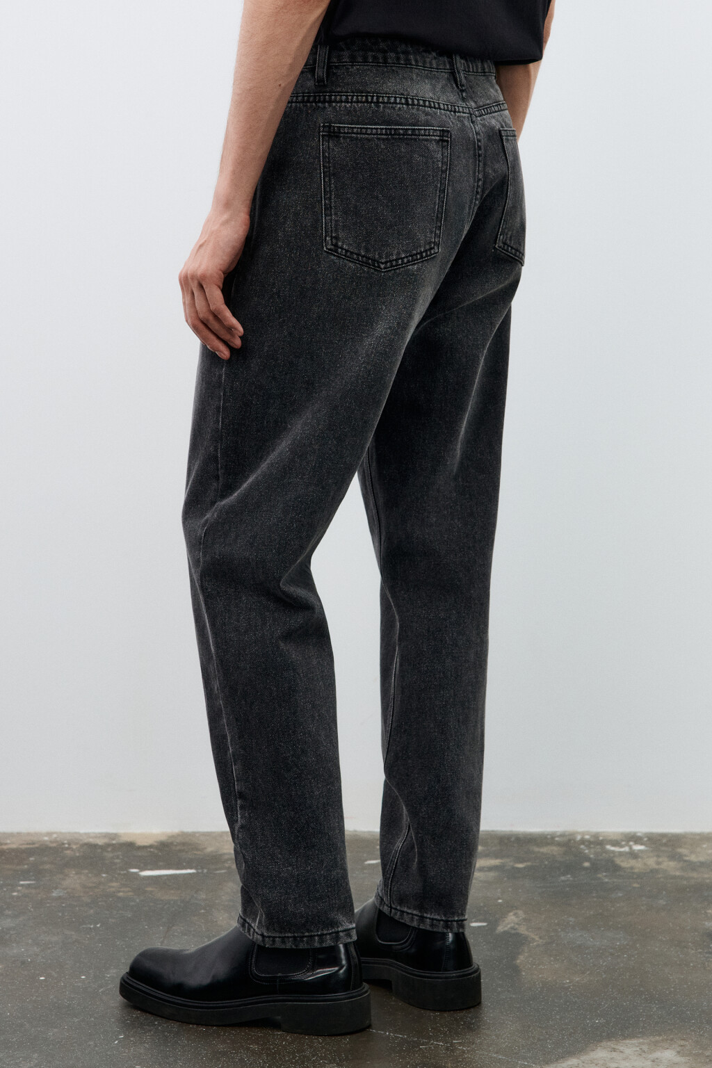 Джинсы зауженные базовые - цвет серый - 3