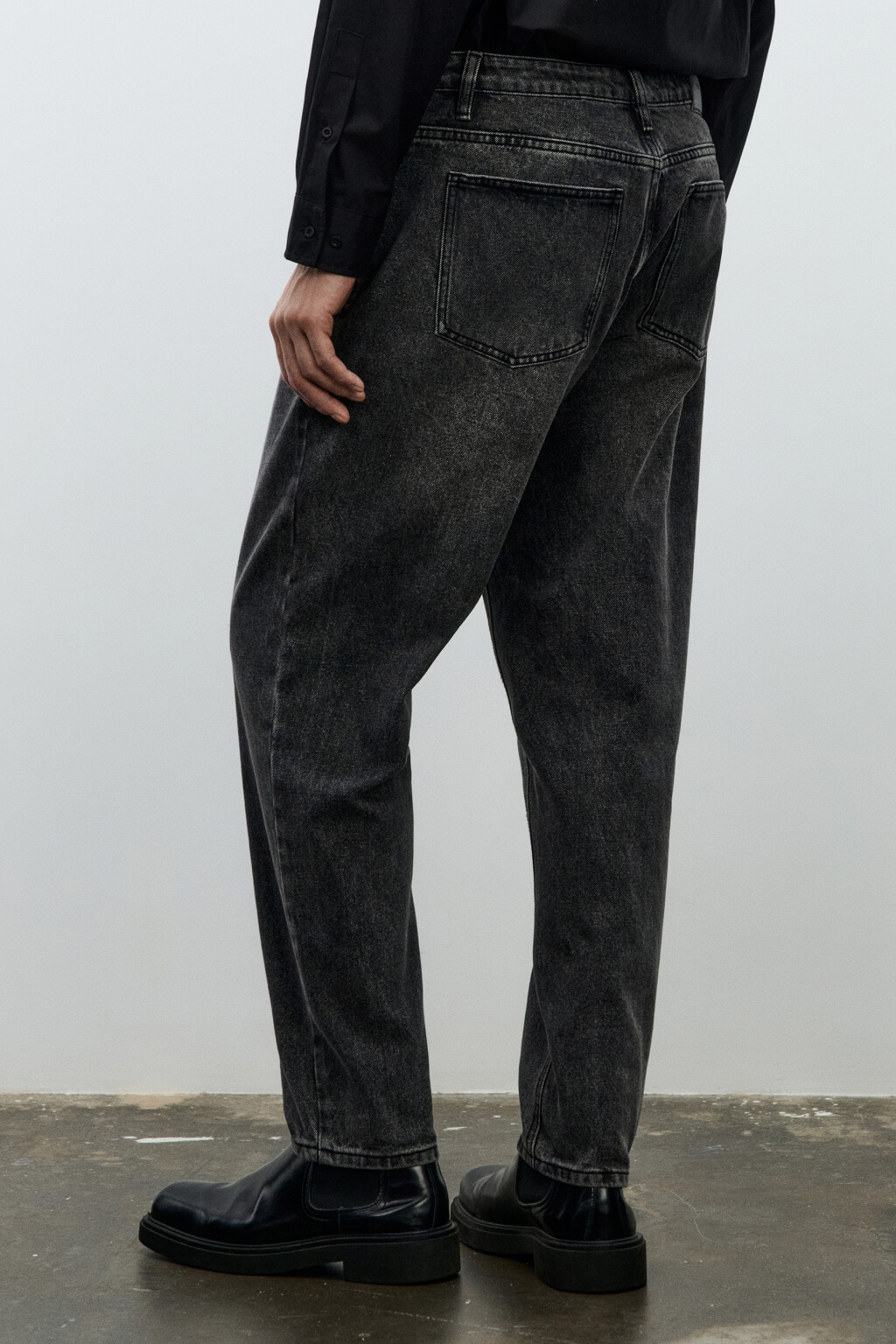 Джинсы зауженные базовые - цвет серый - 3
