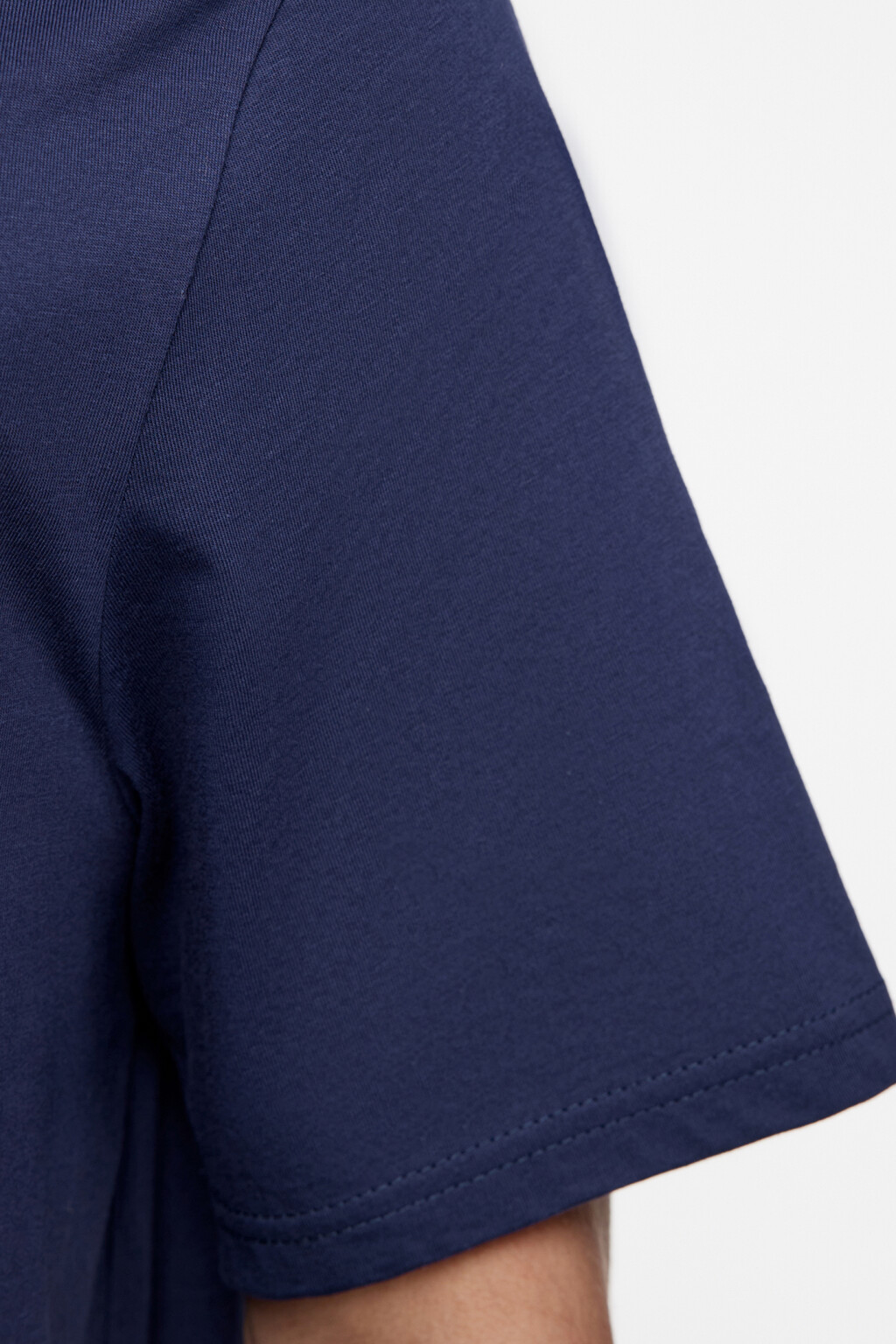 Футболка хлопковая базовая с V-образным вырезом - цвет синий - 7