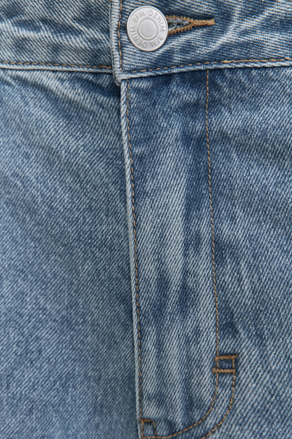 Джинсы широкие базовые - цвет голубой - 6