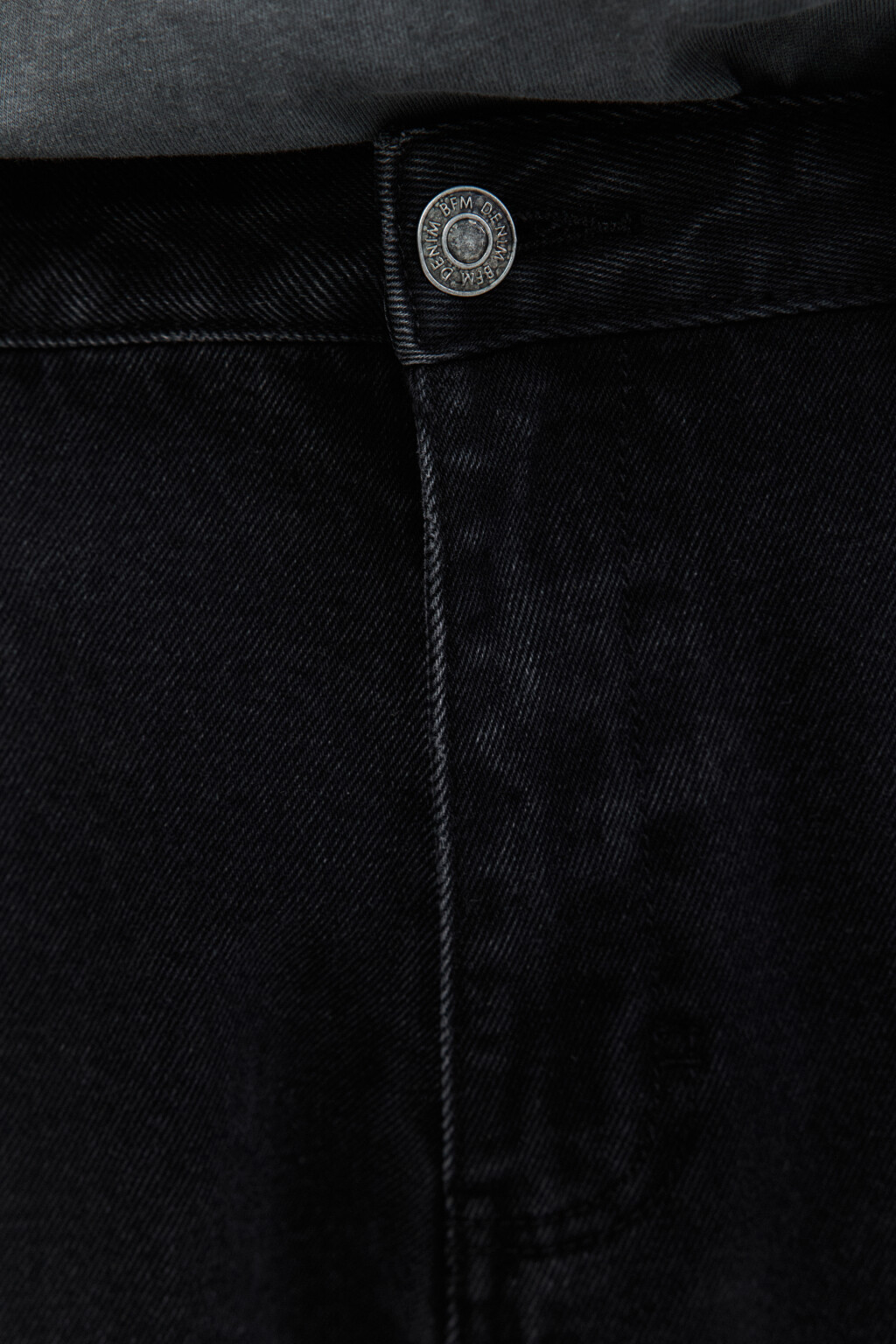 Джинсы широкие базовые - цвет черный - 5