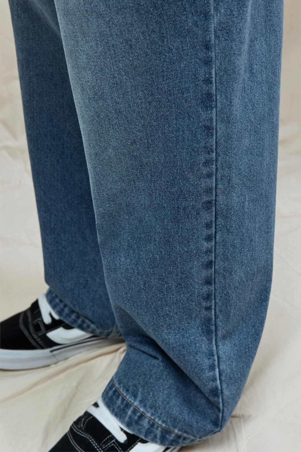 Джинсы широкие базовые со средней посадкой - цвет голубой - 7