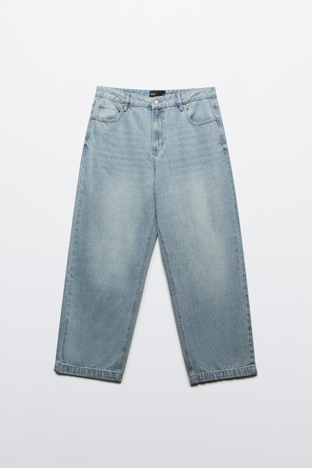 Джинсы широкие со средней посадкой - цвет голубой - 10