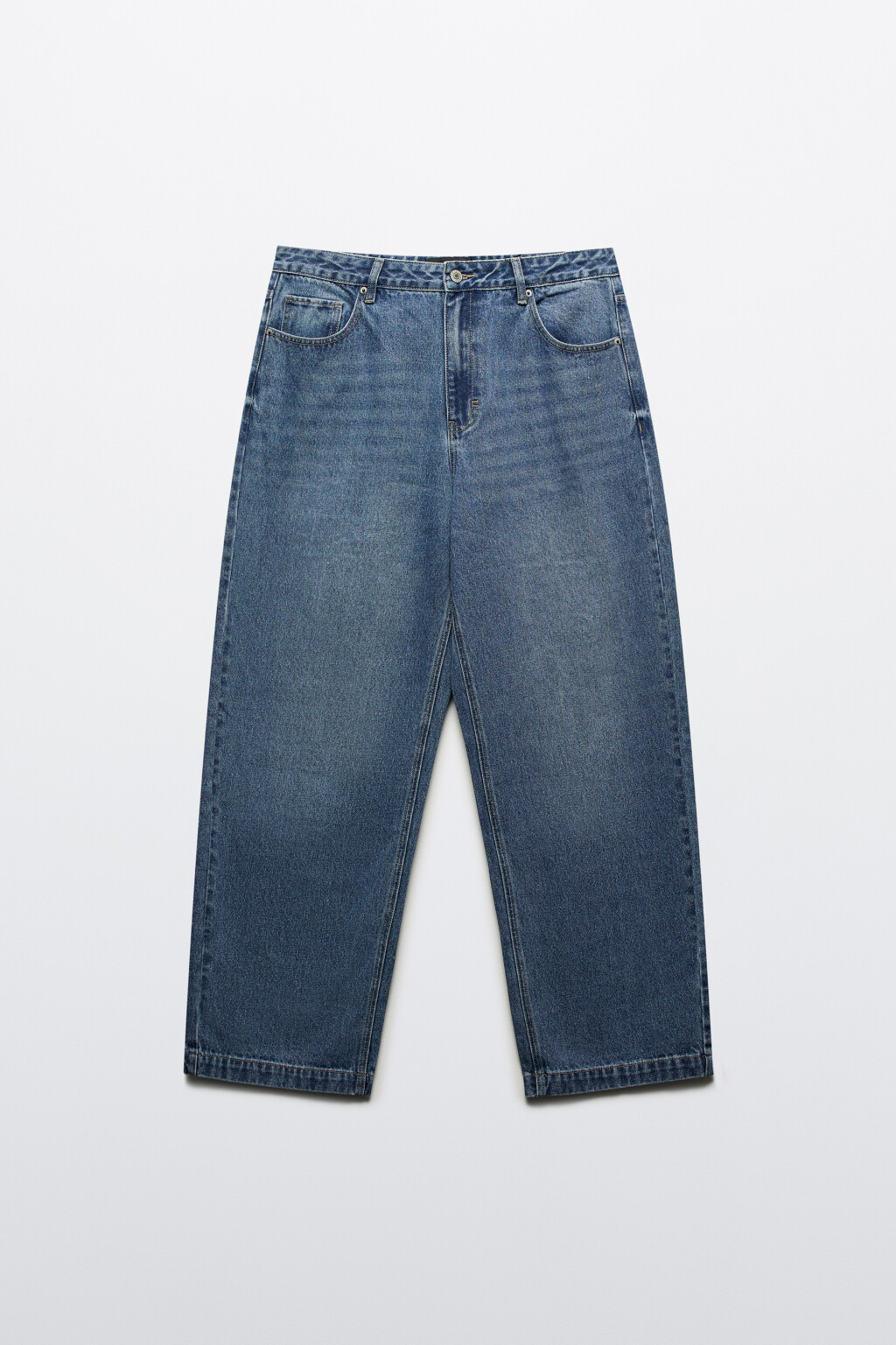 Джинсы широкие со средней посадкой - цвет голубой - 10