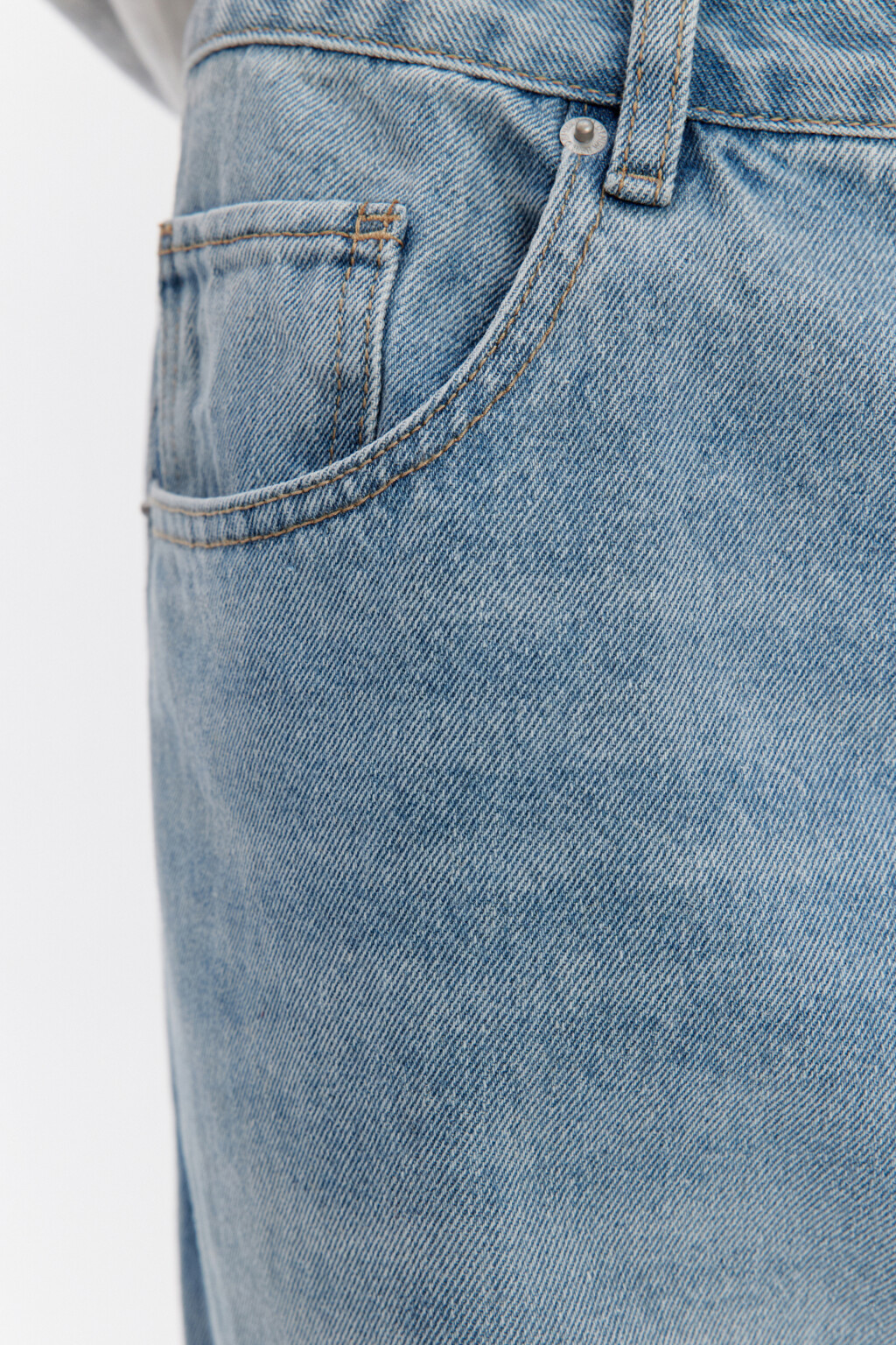 Джинсы широкие базовые со средней посадкой - цвет голубой - 7