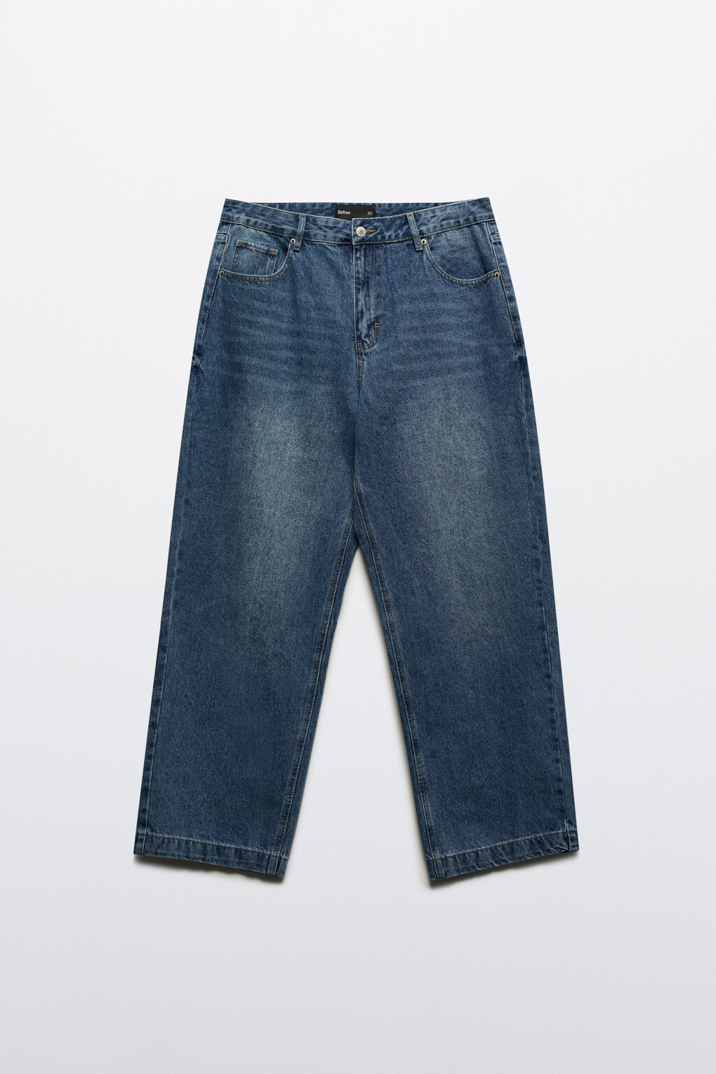 Джинсы широкие базовые со средней посадкой - цвет голубой - 8