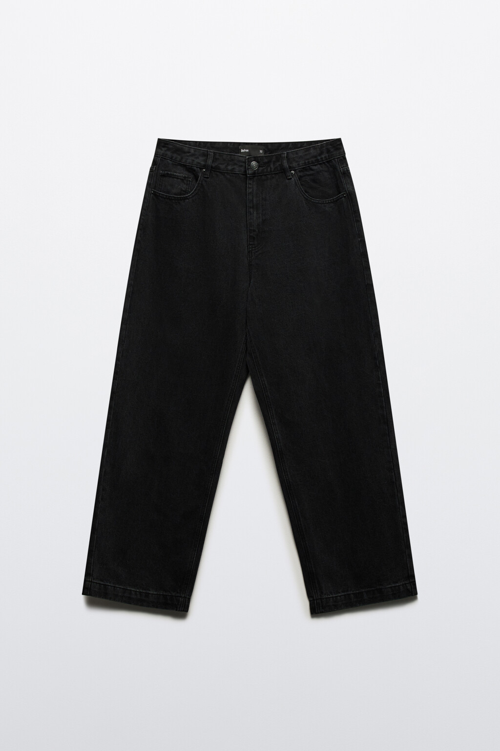 Джинсы широкие базовые со средней посадкой - цвет черный - 8