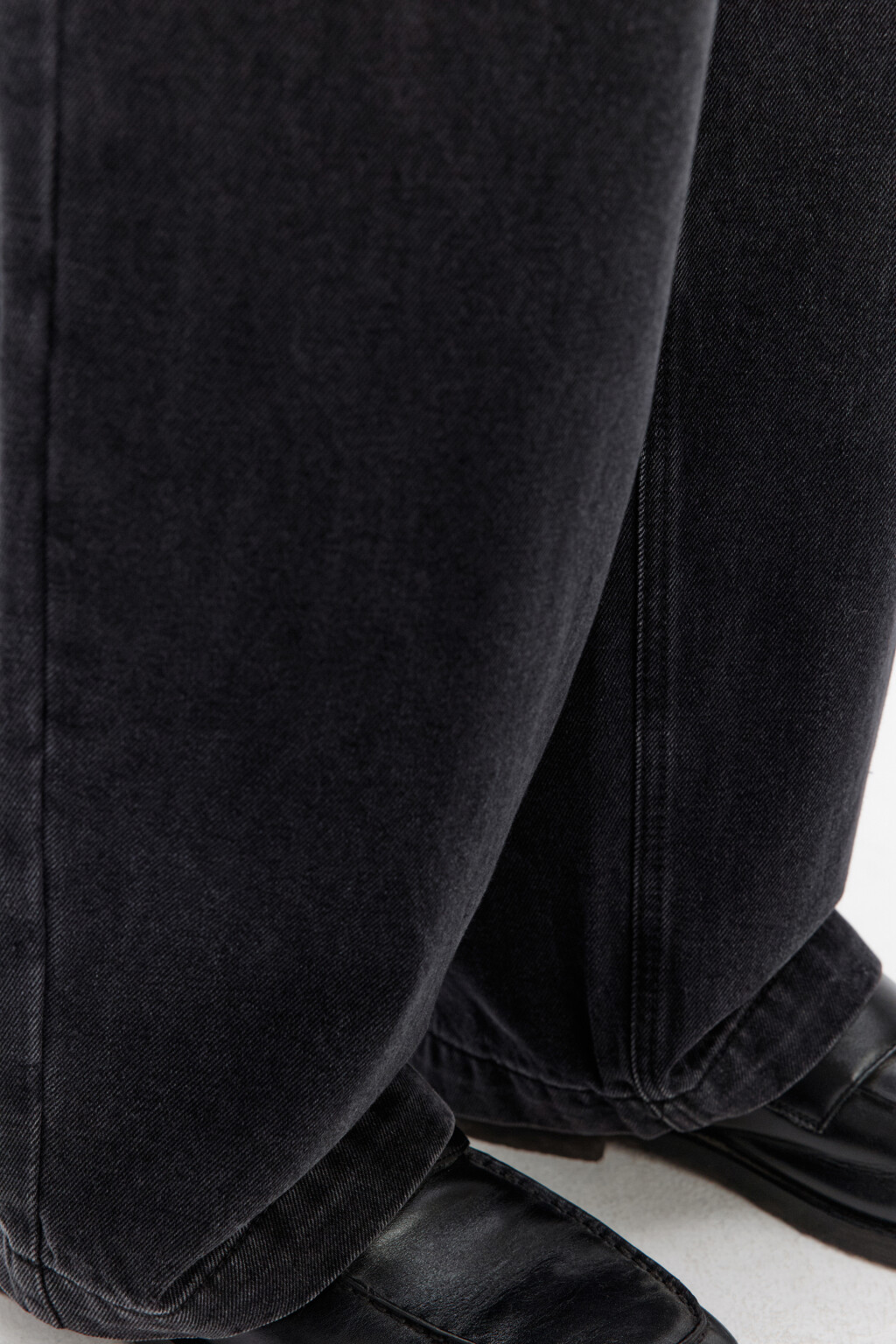 Джинсы широкие базовые со средней посадкой - цвет черный - 7
