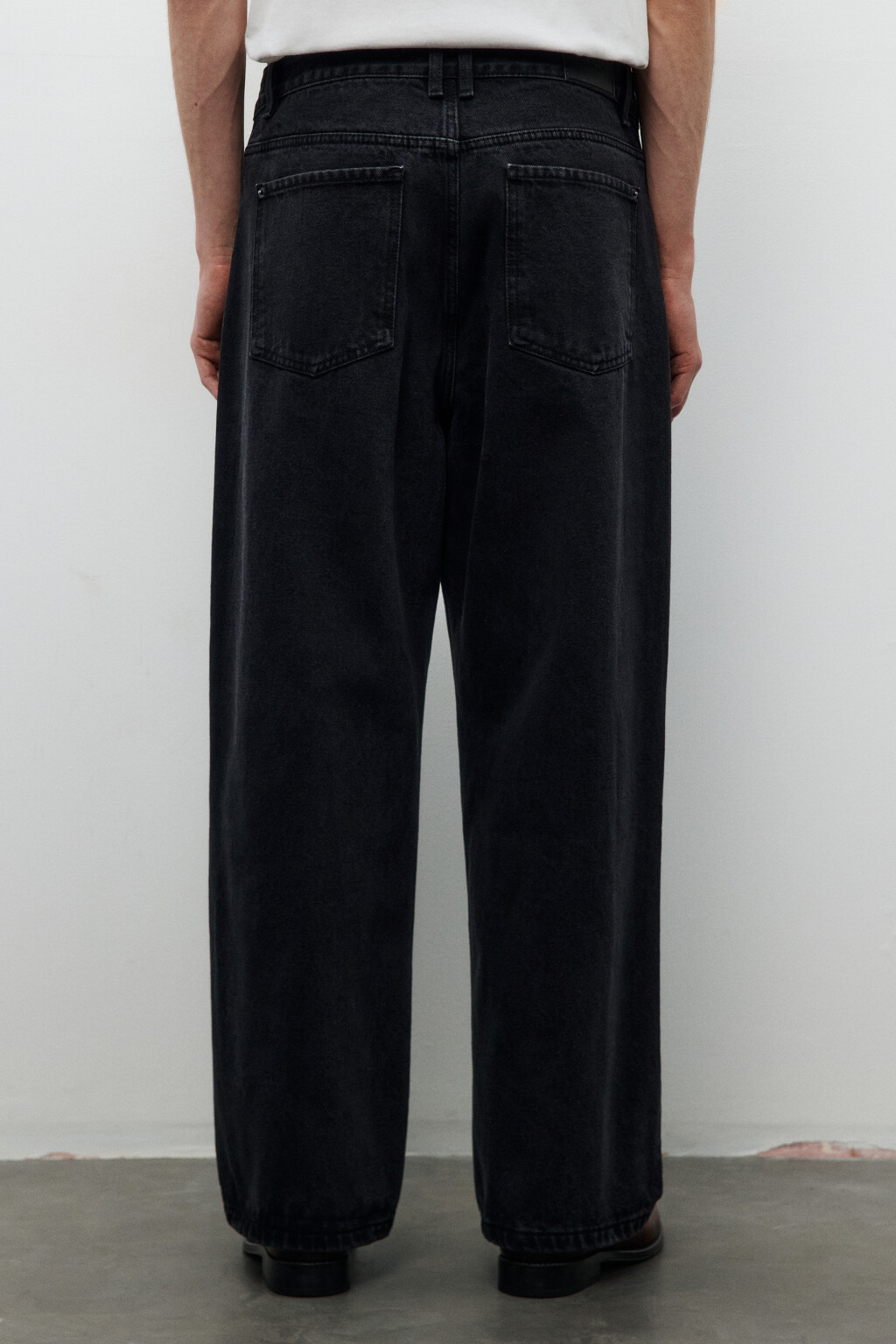 Джинсы широкие базовые - цвет черный - 3