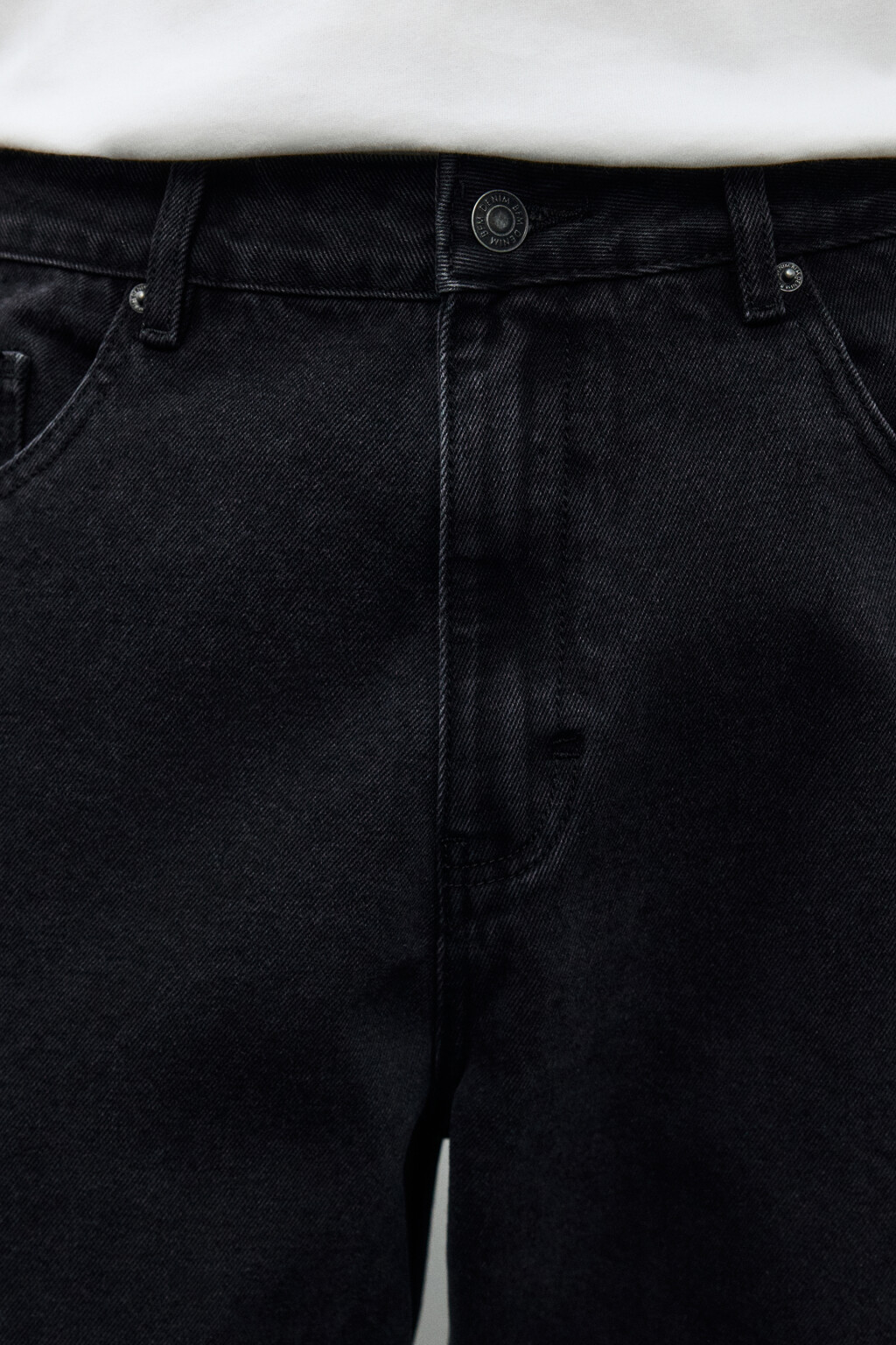 Джинсы широкие базовые - цвет черный - 5