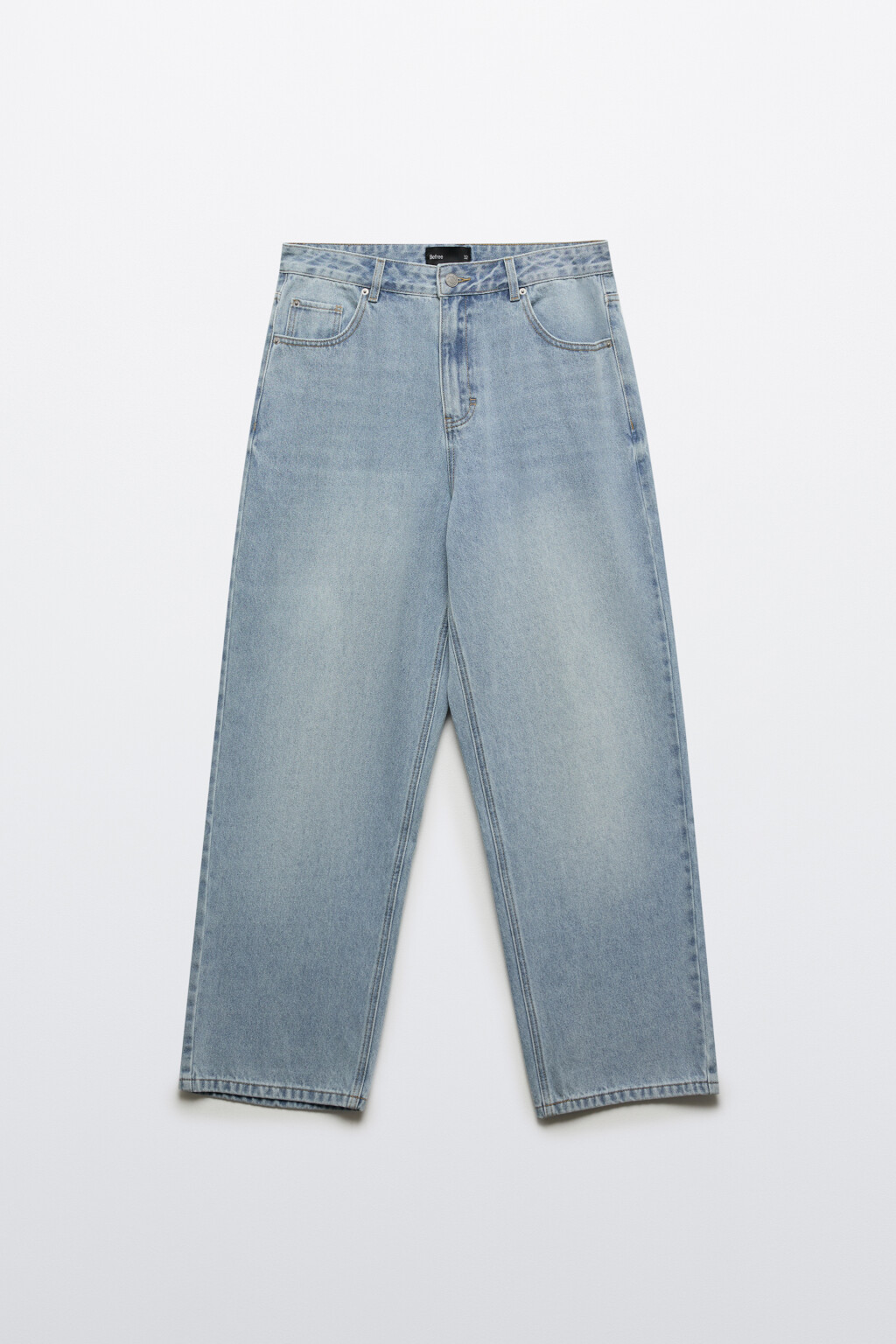 Джинсы wide leg широкие базовые - цвет голубой - 7