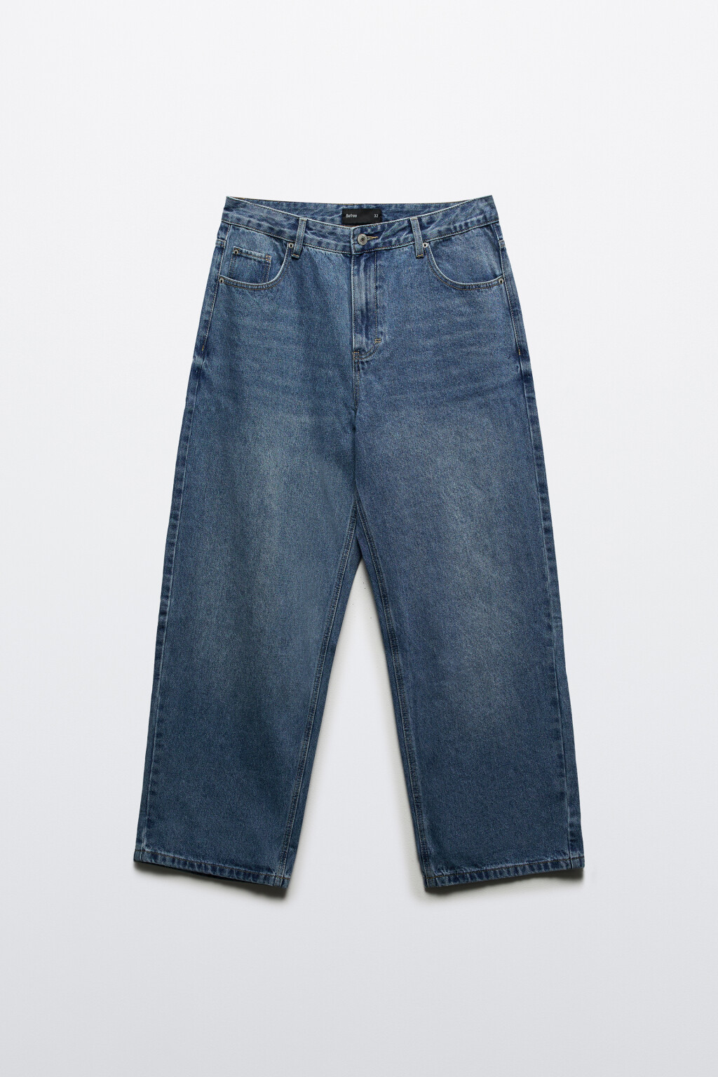 Джинсы wide leg широкие базовые - цвет голубой - 7