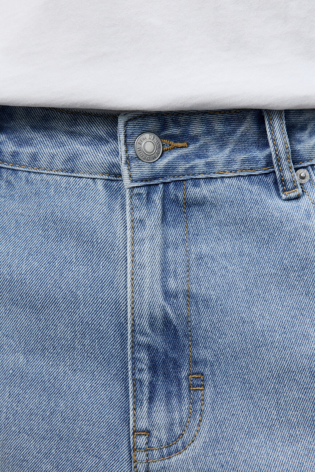 Джинсы wide leg широкие базовые - цвет голубой - 8