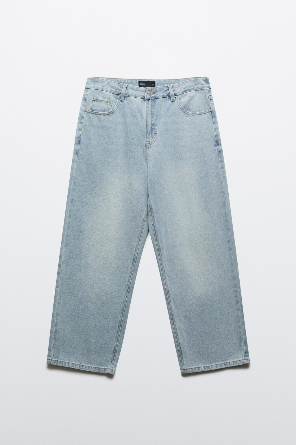 Джинсы широкие базовые - цвет голубой - 8