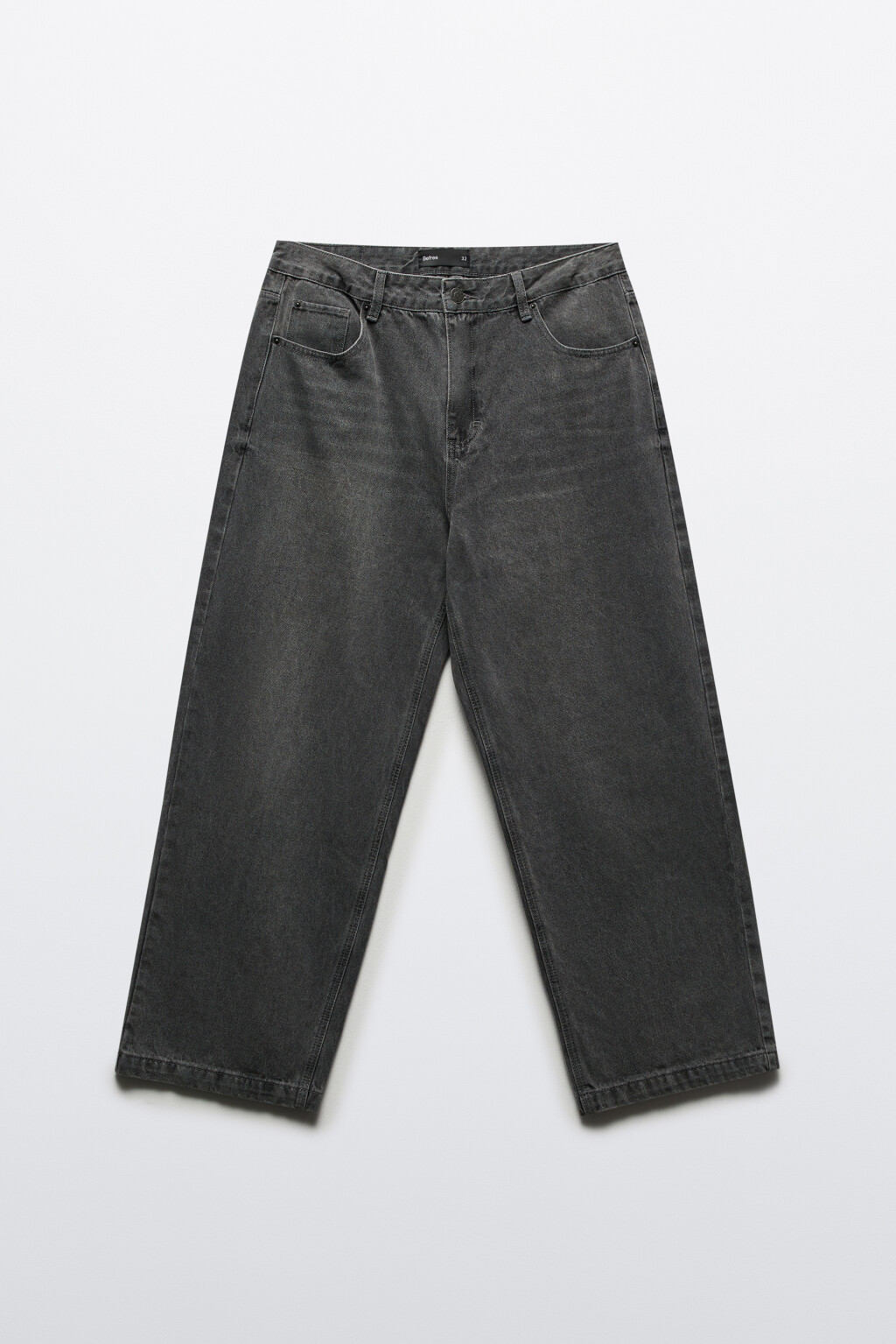 Джинсы широкие базовые со средней посадкой - цвет серый - 7