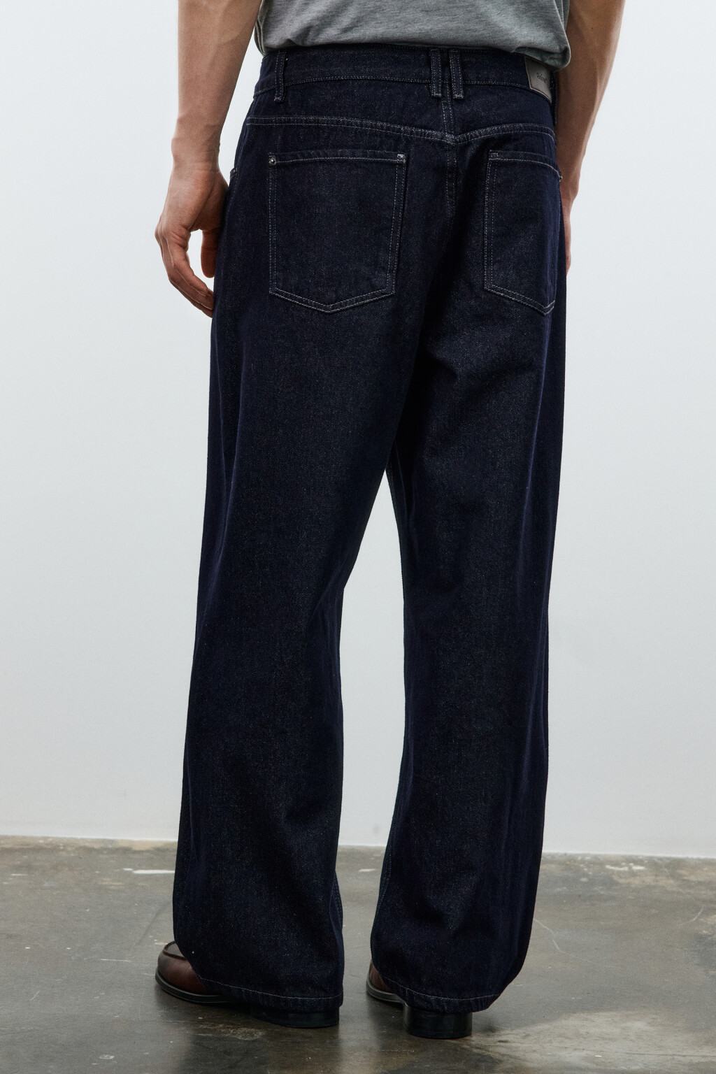 Джинсы широкие базовые - цвет синий - 3