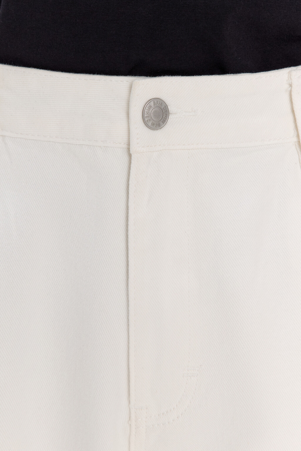 Джинсы широкие базовые со средней посадкой - цвет белый - 6