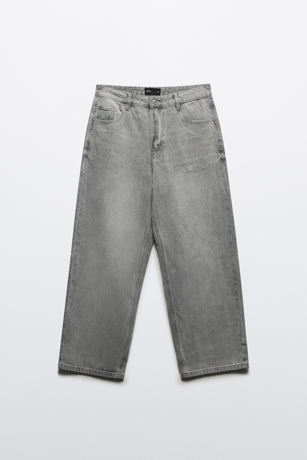 Джинсы широкие базовые - цвет серый - 6