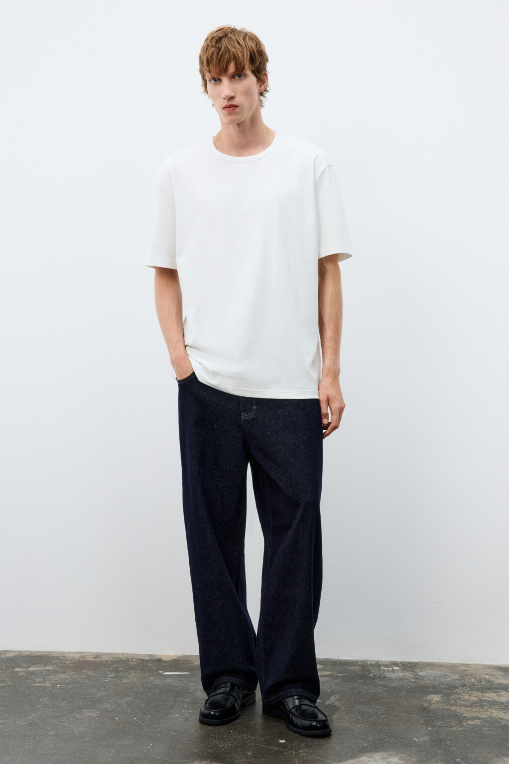 Джинсы wide leg широкие базовые - цвет синий - 6