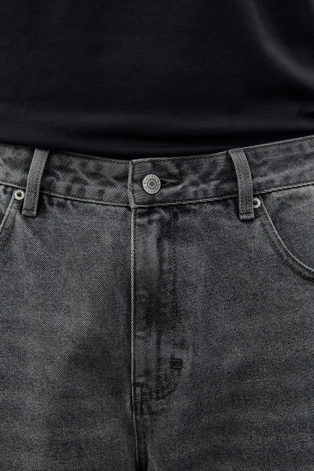 Джинсы wide leg широкие базовые - цвет серый - 6