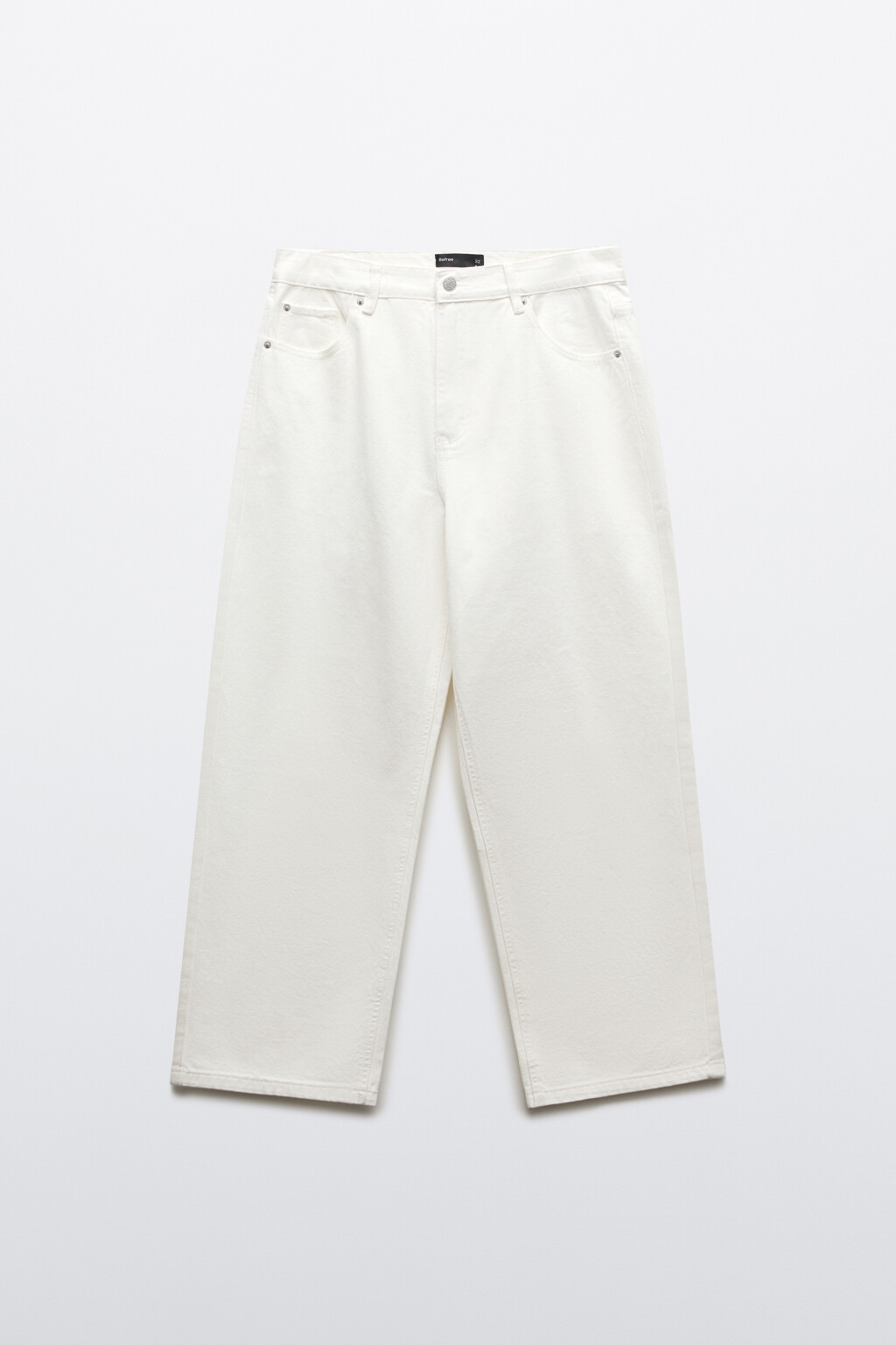 Джинсы широкие со средней посадкой - цвет белый - 7