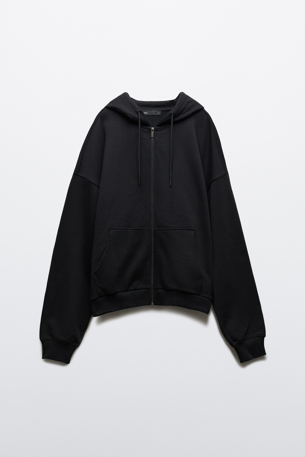 Худи-зипка из футера с капюшоном - цвет черный - 9